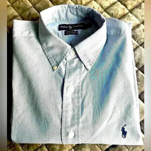 POLO RALPH LAUREN Button Down Long Sleev Classic YARMOUTH 100% cotton Shirt